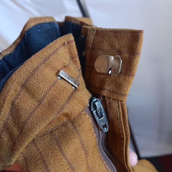 29x29 Men's Vintage 70's Levi's Pants STA-PREST Brown Pinstripe Dress Trousers - Picture 5 of 6